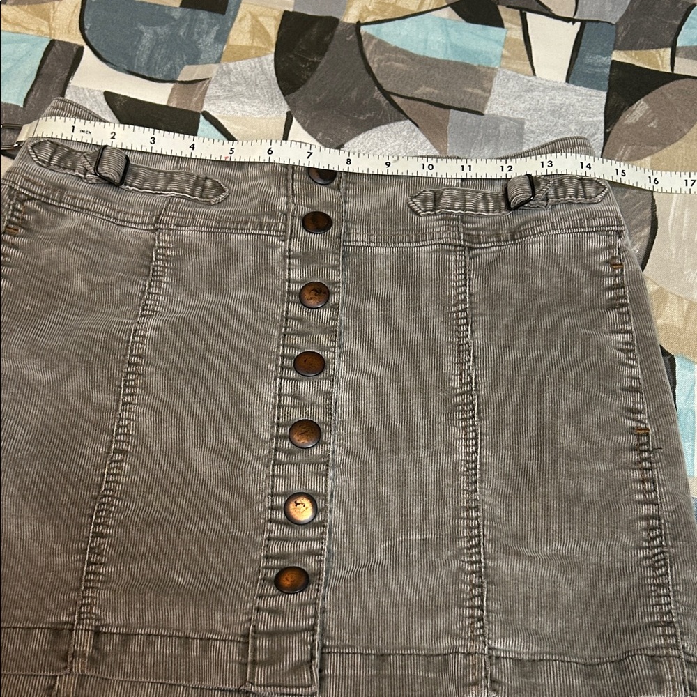 Gap Gray Button-Down Mini Skirt - image 3